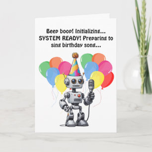 Invitación ¡Fallo de cumpleaños del cantante Robot!