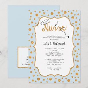 Invitación Falsa enfermera que fija, color cambiable del