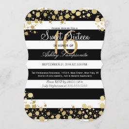 Invitación Falsas salpicaduras y rayas modernas elegantes del