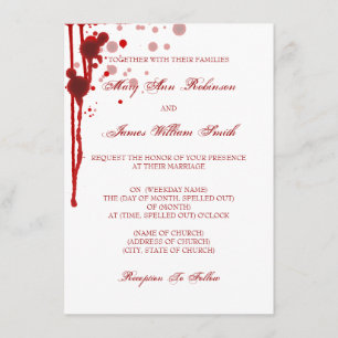 Invitación Falsificación de la boda de Halloween del vampiro