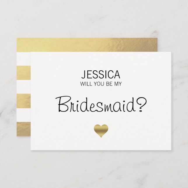 Invitación ¿Falso negro del Relieve metalizado dorado usted (Anverso / Reverso)