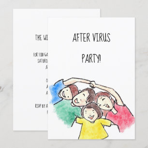 Invitación Familia de diversión "Después del virus" Fiesta