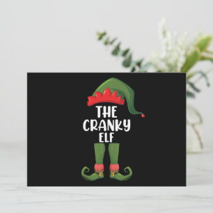 Invitación Familia de elfos gruñones grupo coincidente Navida