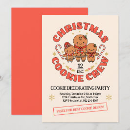 Invitación Familia de equipos de navidad Cookie