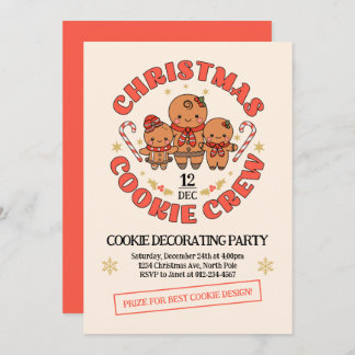 Invitación Familia de equipos de navidad Cookie