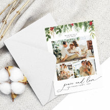 Familia de navidades 3tarjeta fotográfica fotográf