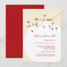 Invitación Familia de pájaros hemos movido a Fiesta de calent