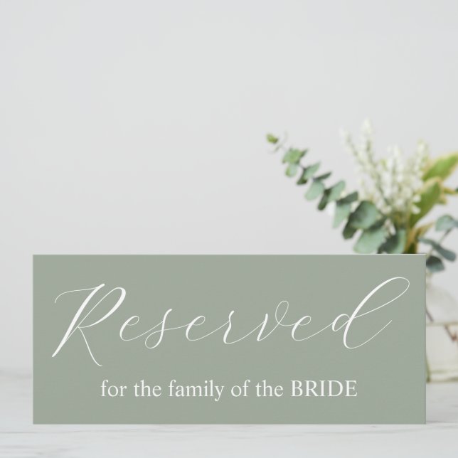 Invitación Familia de tablas de bodas reservadas para caligra (Anverso de pie)
