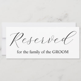 Invitación Familia de tablas de bodas reservadas para caligra