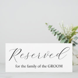 Invitación Familia de tablas de bodas reservadas para caligra