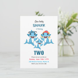 Invitación Familia de tiburones
