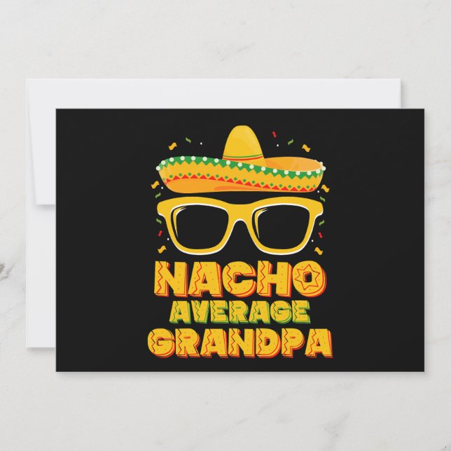 Invitación Familia Nacho Promedio Abuelo Cinco De Mayo (Anverso)