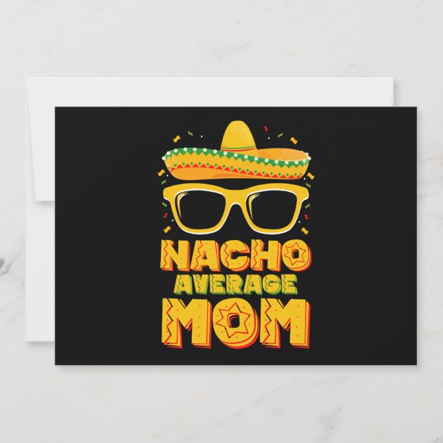 Invitación Familia Nacho Promedio de Mamá Cinco De Mayo (Anverso)