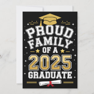 Invitación Familia Orgullosa De Un Graduado De 2025 Graduació