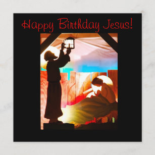 Invitación Familia santa - feliz cumpleaños Jesús