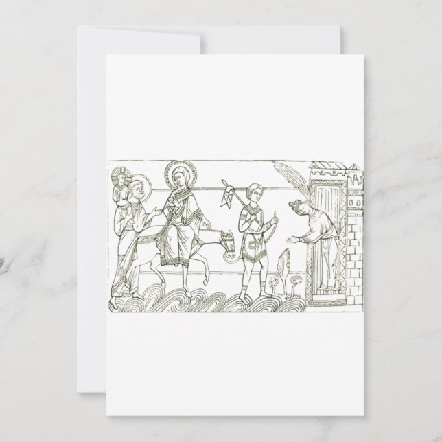 Invitación Familia santa vuela a Egipto (Anverso)