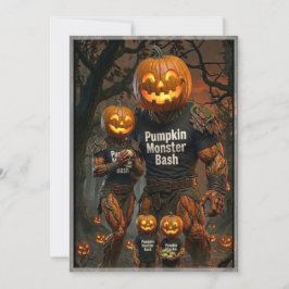 Invitación familiar Spooky Pumpkin Monster Bash