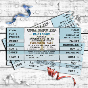 Invitación Family Reunion Concert Ticket Invitation