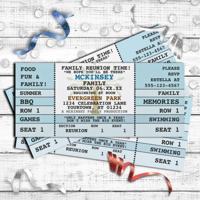 Invitación Family Reunion Concert Ticket Invitation (Subido por el creador)