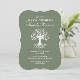 Invitación Family Reunion green Invitation