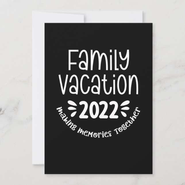 Invitación Family Vacation 2022 Making Memories Together (Anverso)