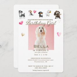 Invitación Famosa Mascota de Perro Famoso Fiesta de Cumpleaño