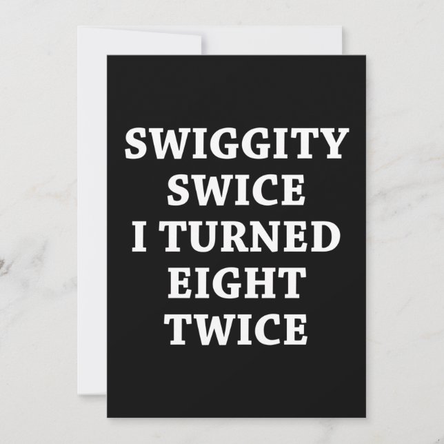 Invitación Famosa Swiggity 16th Birthday (Anverso)