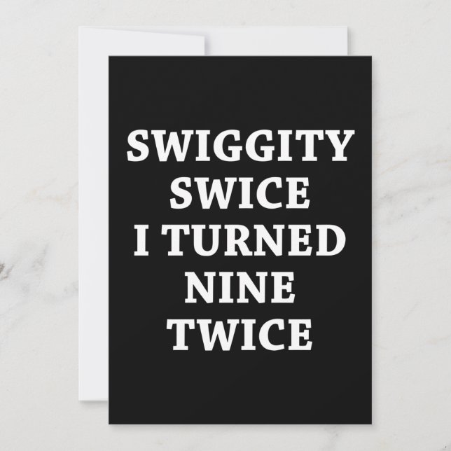 Invitación Famosa Swiggity 18 cumpleaños (Anverso)