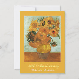 Invitación Famoso aniversario de doce girasoles de arte fino