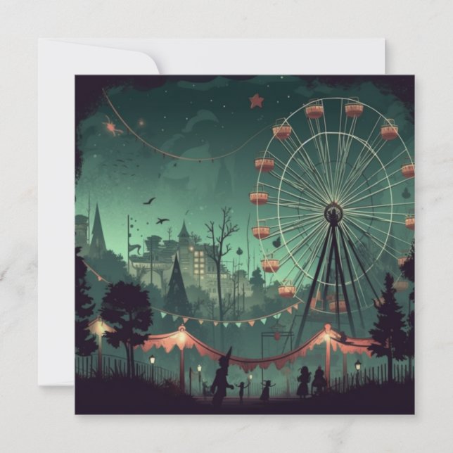 Invitación Famoso Carnaval: Fright Fest Fairground (Anverso)