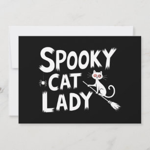 Invitación Famoso gato, mamá espantada, gato, dama de Hallowe