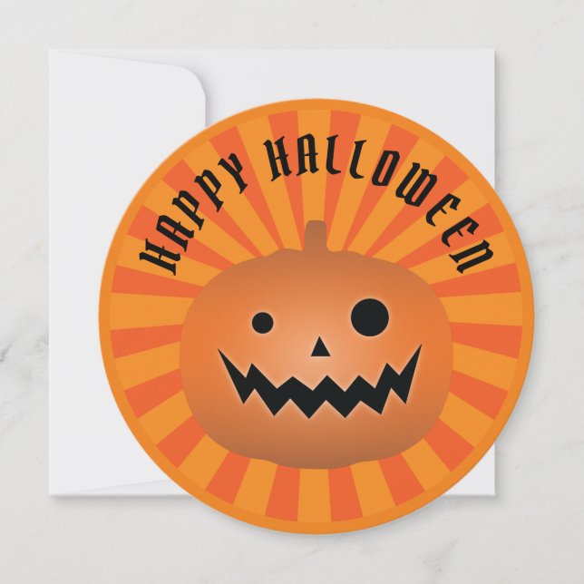 Invitación Famoso Jack O Lantern Pumpkin Halloween Party (Anverso)