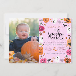 Invitación Famoso primer cumpleaños de Halloween