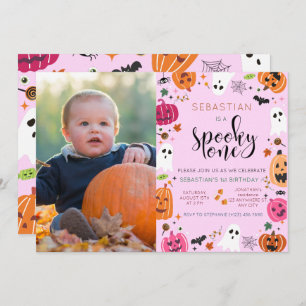 Invitación Famoso primer cumpleaños de Halloween