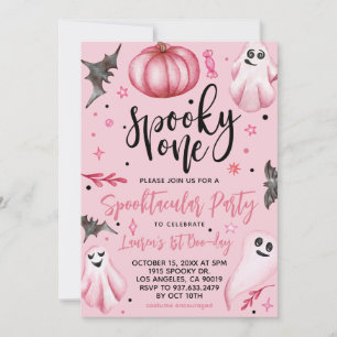 Invitación Famoso primer cumpleaños de Halloween