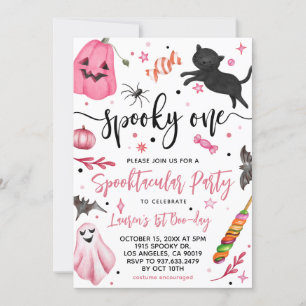 Invitación Famoso primer cumpleaños de Halloween
