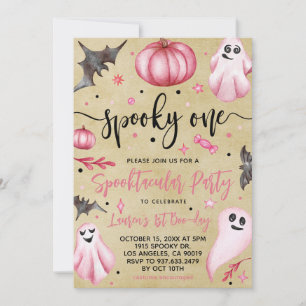 Invitación Famoso primer cumpleaños de Halloween