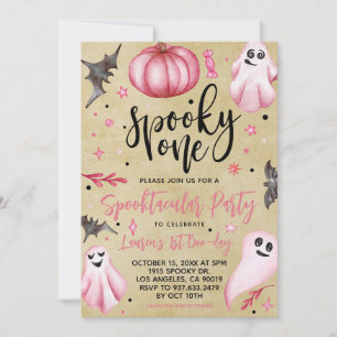 Invitación Famoso primer cumpleaños de Halloween