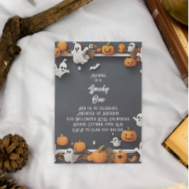 Invitación Famoso primer cumpleaños de Halloween