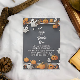 Invitación Famoso primer cumpleaños de Halloween