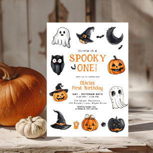 Invitación Famoso primer cumpleaños de Halloween