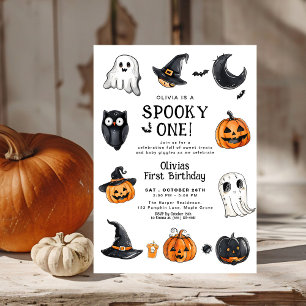 Invitación Famoso primer cumpleaños de Halloween