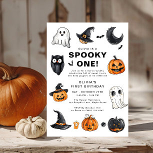 Invitación Famoso primer cumpleaños de Halloween