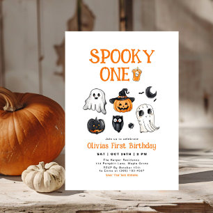 Invitación Famoso primer cumpleaños de Halloween