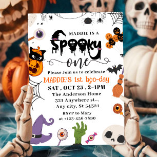 Invitación Famoso primer cumpleaños de Halloween