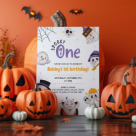 Invitación Famoso primer cumpleaños de Halloween