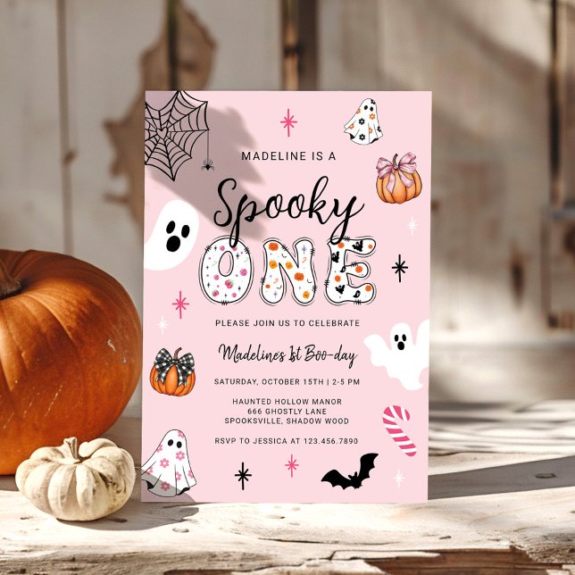 Invitación Famoso primer cumpleaños de Halloween (Subido por el creador)