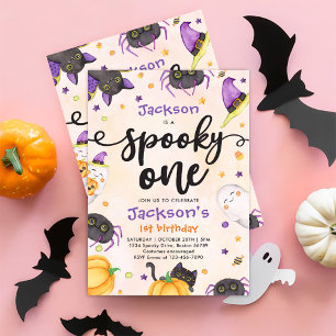 Invitación Famoso primer cumpleaños de Halloween