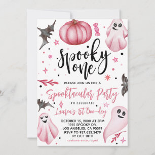 Invitación Famoso primer cumpleaños de Halloween