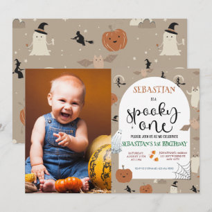 Invitación Famoso primer cumpleaños de Halloween